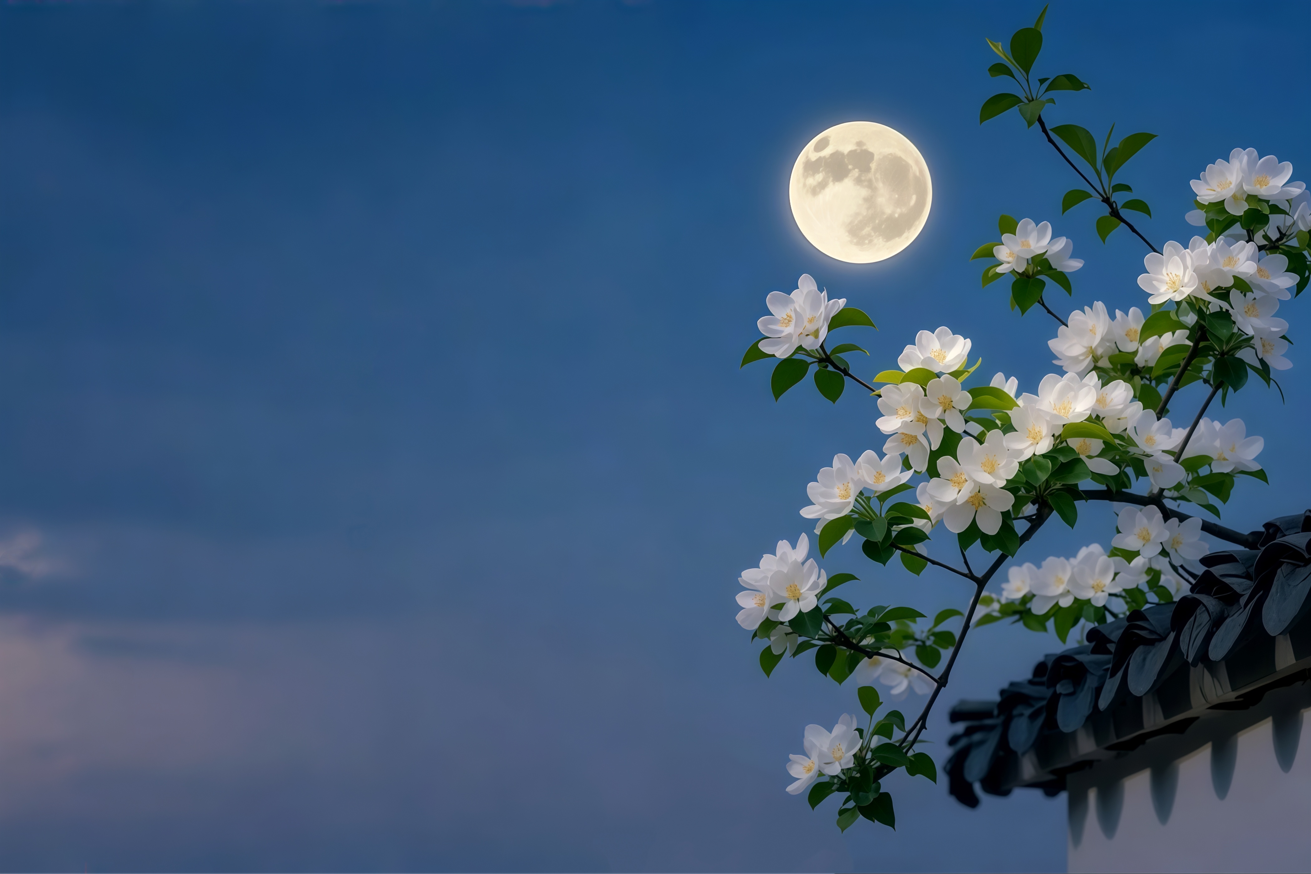 月色与花枝